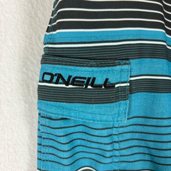 O'Neill Hyperfreak Board Shorts Color Blue White And Black Size 33 - L - Picture 4 of 14